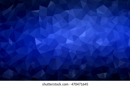 Dark blue blurry triangle background. A completely new color illustration in a vague style. Brand-new style for your business design.