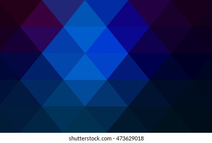Dark blue blurry triangle background. A vague abstract illustration with gradient. The template can be used as a background for cell phones.