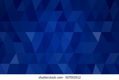 Dark blue blurry triangle background. Shining colored illustration in a brand-new style. Brand-new design for your business.