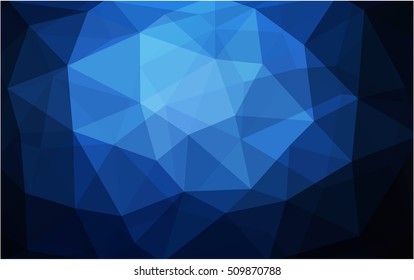 Dark blue blurry triangle background. A vague abstract illustration with gradient. Brand-new design for your business.