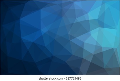 Dark blue blurry triangle background. Colorful illustration in abstract style with gradient. A completely new design for your business.