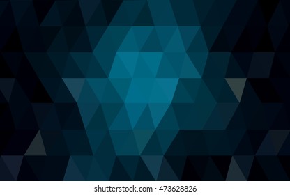 Dark blue blurry triangle template. Shining colored illustration in a brand-new style. Brand-new design for your business.