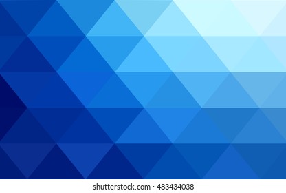 Dark blue blurry triangle template. Shining colored illustration in a brand-new style. Brand-new design for your business.