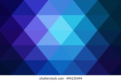 Dark blue blurry triangle template. Glitter abstract illustration with an elegant design. The completely new template can be used for your brand book.