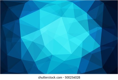 Dark blue blurry triangle template. Modern geometrical abstract illustration with gradient. Brand-new style for your business design.