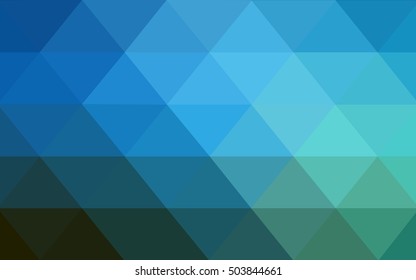 Dark blue blurry triangle template. Creative geometric illustration in Origami style with gradient. A new texture for your design.