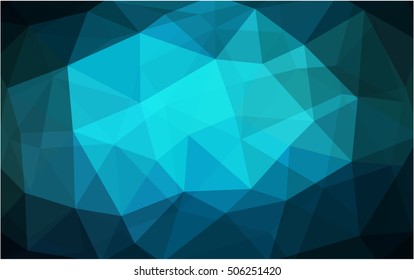 Dark blue blurry triangle template. Colorful abstract illustration with gradient. The best triangular design for your business.