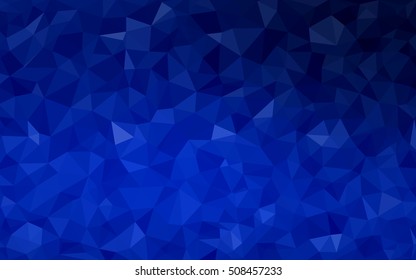 Dark blue blurry triangle template. Creative geometric illustration in Origami style with gradient. A new texture for your design.