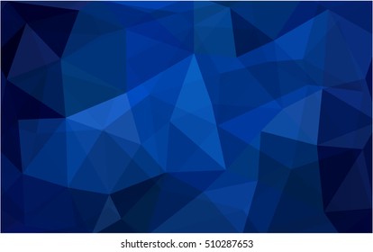 Dark blue blurry triangle template. Colorful illustration in abstract style with gradient. The completely new template can be used for your brand book.
