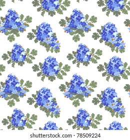 Dark blue bouquets seamless wall-paper