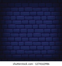 Dark blue brick background vector illustration