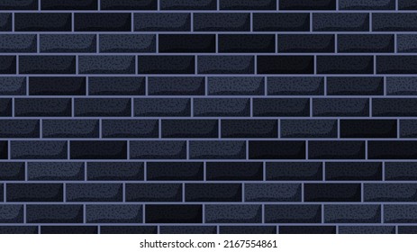 Muro de ladrillo azul oscuro. Patrón sin foco. Textura del fondo de la pared de la casa. Fondo del vector