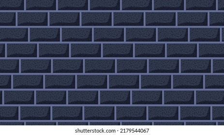 Muro de ladrillo azul oscuro. Patrón sin foco. Textura del fondo de la pared de la casa. Fondo del vector