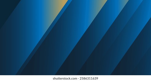 Dark Blue and Brown Abstract Glowing Gradient Texture - Slanted Lines Pattern with Lights, 3D Effect - Wide Scale Background Creative Design Template - Illustration in Freely Editable Vector Format