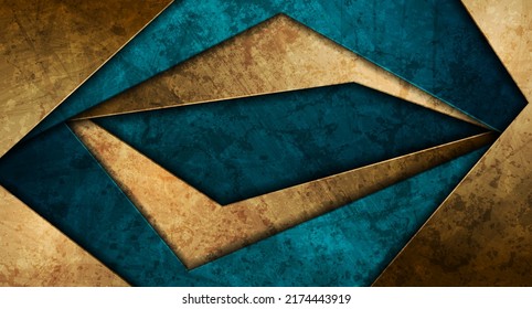 Fondo de material corporativo abstracto de color azul oscuro y marrón. Diseño de vectores