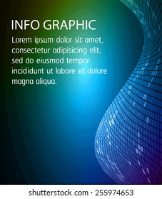 Dark blue brown Light Abstract Technology background for computer graphic website internet and business. circle text box. Brochure. card. wave