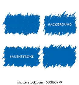 dark blue brush stroke frame set. flat abstract background for text. design element. rectangle shape.