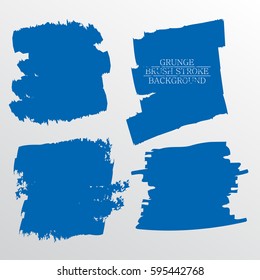  dark blue brush stroke frames set, flat abstract background for text. design element. boxes shape.