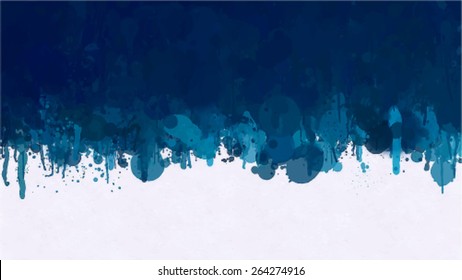 Dark blue brush strokes border. Vector version