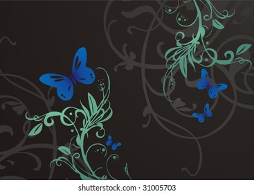 Dark Blue Butterfly