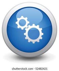 The dark blue button for a site web. A vector illustration, it is easy to edit and change.