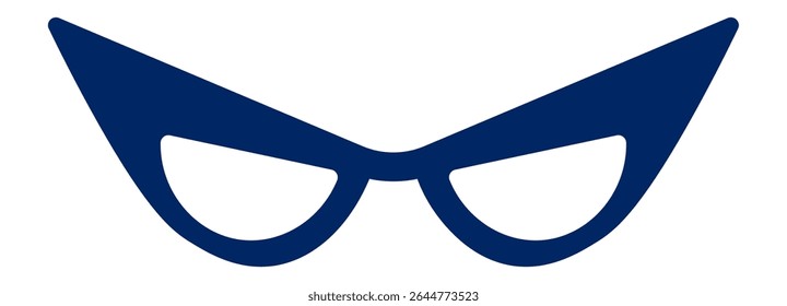 Dark blue cat eye glasses exuding mystery and seduction, enhancing confidence while adding a touch of retro glamour to any fashionable ensemble. Perfect for creating an elegant look