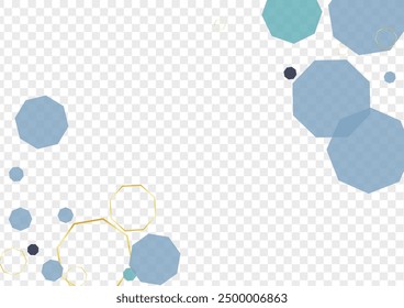 Dark Blue Cell Background Transparent Vector. Tile Cell Template. Education Backdrop. Blue-Gray Atom Innovation. Honeycomb Illustration.