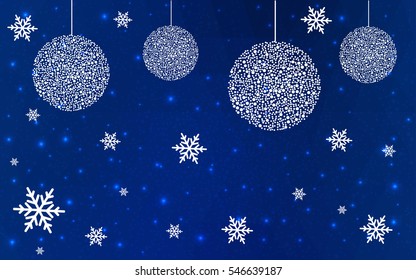 DARK BLUE christmas postcard low polygon background. Vector illustration consisting of triangles. Abstract triangular polygonal origami or crystal design of New Year celebration.