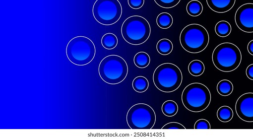 Fundo de círculo azul escuro, azul elegante círculos abstrato fundo 