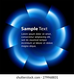 Dark blue circle Light Abstract Technology background for computer graphic website internet business. text box. Brochure. card. infographics.