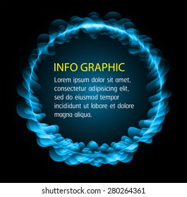 Dark blue circle Light Abstract Technology background for computer graphic website internet business. text box. Brochure. card. infographics. label.