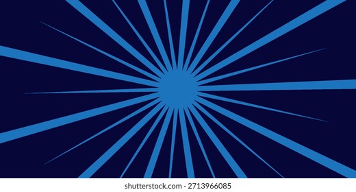 Fondo abstracto de línea de círculo azul oscuro. Líneas geométricas brillantes del círculo azul con el concepto de la tecnología futura. Ilustración vectorial