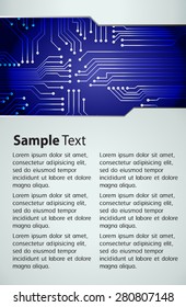 dark blue circuit Light Abstract Technology background for computer graphic website internet and business. vector illustration. text box. Brochure. white card. banner flyer. 