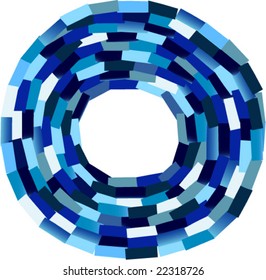 Dark blue collage frame