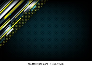 dark blue color abstract background design with stripes and plus cross texture for web, advertising, media and presentation concepts, vector illustration