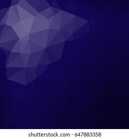 dark blue color geometric background. polygonal style consist of triangle. vector illustration