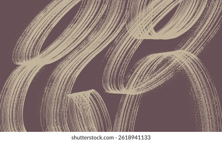 Dark blue color grainy spiral brush stroke. Grainy brush strokes texture with scattered tiny dots. Template distress damaged edge banner with spiral bold line with spray texture. Dry brush on canvas.