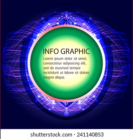 Dark blue color Light Abstract Technology background for computer graphic website internet and business. text box. Brochure. card. wave.