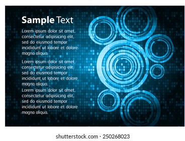 Dark blue color Light Abstract Technology background for computer graphic website internet. circuit. text box. card. label.