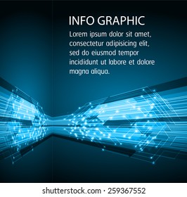 Dark blue color Light Abstract Technology background for computer graphic website internet. circuit. text box. card. label.