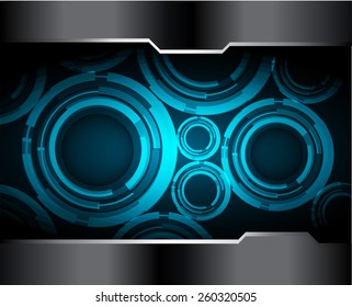 Dark blue color Light Abstract Technology background for computer graphic website internet. circuit. black