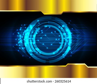 Dark blue color Light Abstract Technology background for computer graphic website internet. circuit. gold