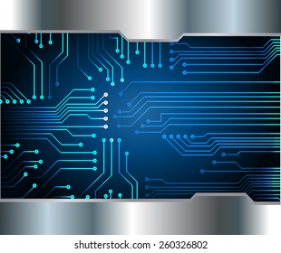 Dark blue color Light Abstract Technology background for computer graphic website internet. Circuit board. silver