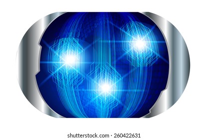 Dark blue color Light Abstract Technology background for computer graphic website internet. circuit. silver. star.