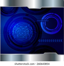 dark blue color Light Abstract Technology background for computer graphic website internet and business. circuit. silver background. text box. label. card.
