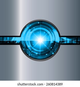 Dark blue color Light Abstract Technology background for computer graphic website internet. stars. silver