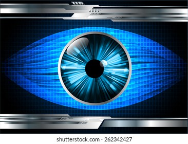 Dark blue color Light Abstract Technology background for computer graphic website internet. pixel. Tables, mosaic. silver circuit. blue eye.