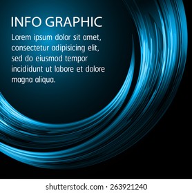Dark blue color Light Abstract Technology background for computer graphic website internet and business. text box. Brochure. card. wave. banner. label. curve