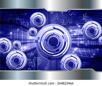 dark blue color Light Abstract Technology background for computer graphic website internet and business. circuit. silver background.