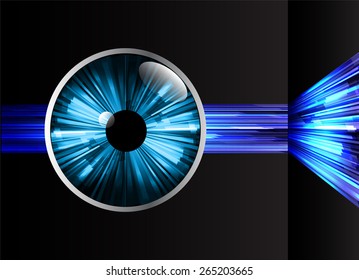 dark blue color Light Abstract Technology background for computer graphic website internet and business. circuit. black background. eye.